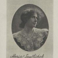 Porträt von Maria Janitschek mit Spitzenstola